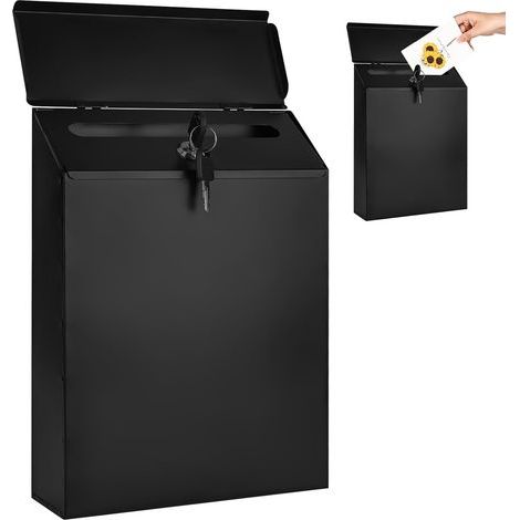 Anthrazitfarbener Briefkasten 22 x 6,5 x 29 cm, anthrazitfarben mit 2 Schlüsseln, Briefkasten, Briefkasten, Briefkasten, Briefkasten, Briefkasten, Briefkasten, Briefkasten, Briefkasten, Briefkasten, B (1/5)