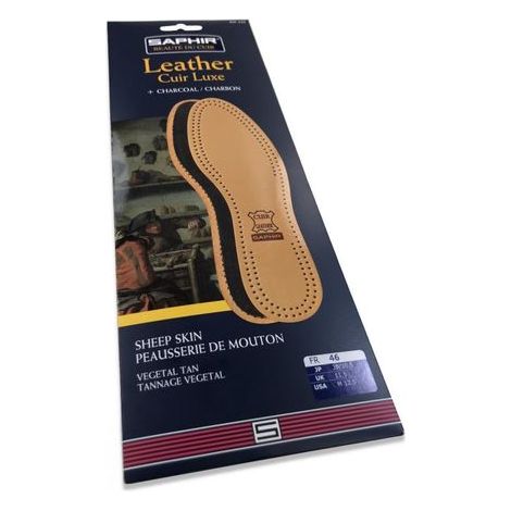 Semelles Cuir Luxe Sur Charbon SAPHIR, 35