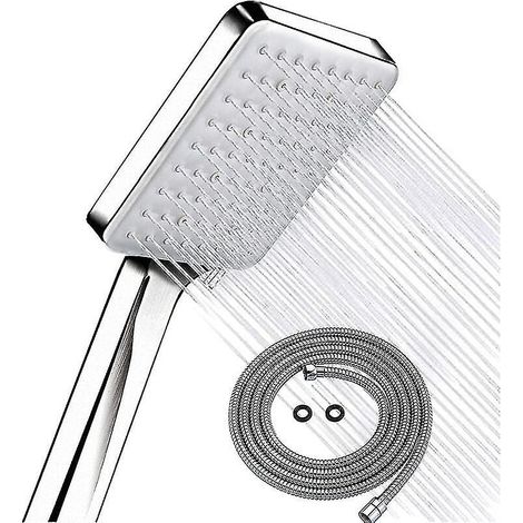 Pommeau de douche, Pommeau de douche de salle de bain, Pommeau de douche à économie d'eau avec tuyau de 1,5 m (1/5)
