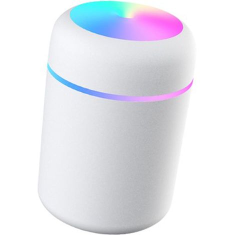300-ml-Kleiner Kaltnebel-Luftbefeuchter, bunter Becher-Luftbefeuchter, USB-Mini-Auto-Luftreiniger, weiß (1/5)