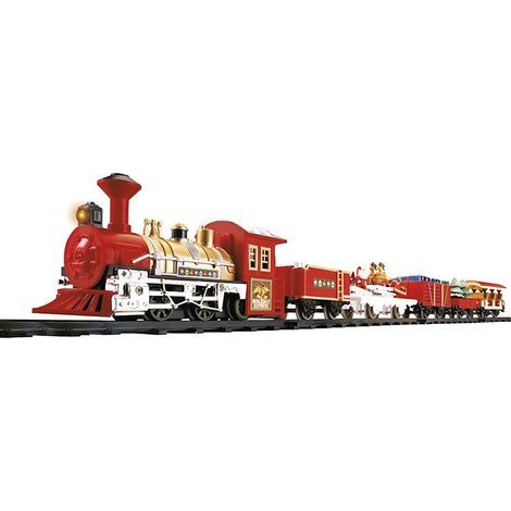Fééric Lights And Christmas – Coffret 26 accessoires pour village de Noël – Train électrique avec 1 locomotive, 5 wagons, 22 rails – Longueur 133 cm, poids 0,75 kg (1/5)