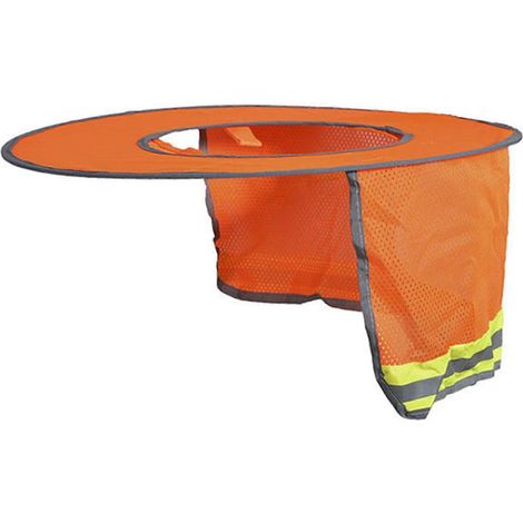 Tragbarer Helmüberzug mit Reflektorstreifen, UV-Schutzvisier und Helmbefestigung. Geeignet für Bauarbeiter. (1/5)