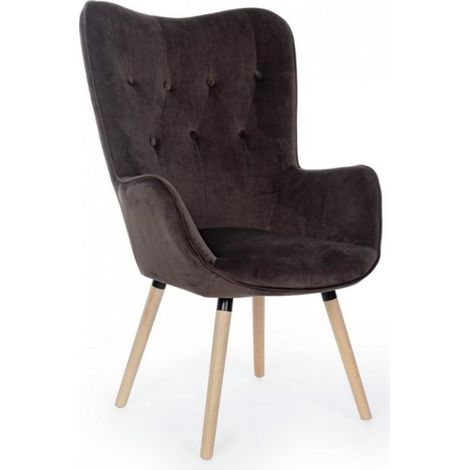 Poltrona "Juliet" per interno, Struttura In Legno 68 x 76 x 105h cm -Marmotta (1/5)