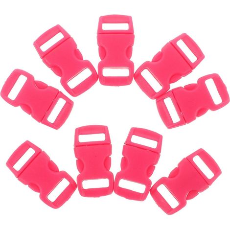 100 Pièces Boucles en Plastique Colorées 10mm Pratiques Couture pour Paracorde et Paquet à Dos, Adaptées aux Jouets et Bagages Couleur Aléatoire (1/5)
