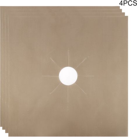 Tapis De Protection Pour Cuisinière À Gaz - En Silicone Et Fibre De Verre - Résistant Jusqu'à 260°C - Pour Cuisine Domestique - Lot De 4 (1/5)