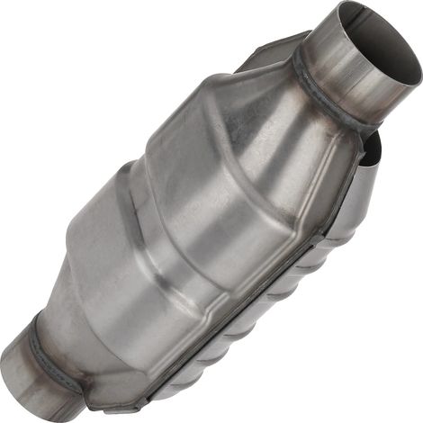 Catalyseur, diamètre d'entrée/sortie de 2,5 pouces, longueur totale de 13 pouces, largeur de 6,5 pouces, ajustement universel, 400 cellules (1/5)