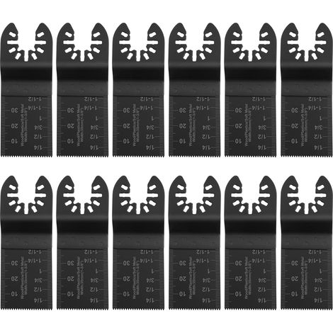 14-teiliges Set oszillierender Sägeblätter mit 2 C-Clip-Adaptern, Multifunktions-Sägeblätter für Holz/Metall/Kunststoff, Schnellwechsel-Sägeblätter, universelle Multifunktions-Sägeblätter