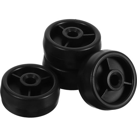 4pièces Roulettes Plastique Robustes Pour Équipement De Fitness De Rechange Pour Tapis Course Et Roulette Mobile à Roulement Fluide (1/5)