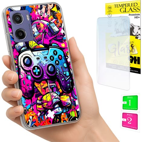 Funda para Motorola Moto E15 / Moto G05 con cubierta trasera y cristal 9H. (1/5)