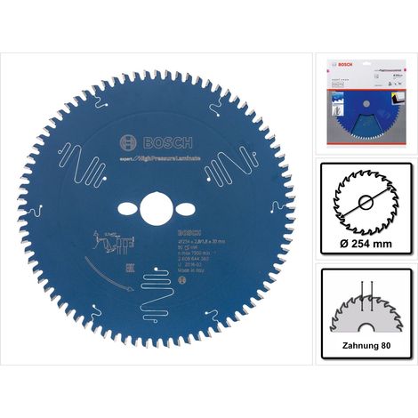 Bosch – Lame de scie circulaire 216mm pour laminés HPL – 64 dents – Dents en métal dur – Coupe précise et durable