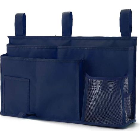 Organisateur De Lit Sur Rails - Sac De Rangement Suspensé En Tissu Oxford 600D Imperméable - Pour Lit Superposé, Chambre Étudiante, Lit Médical, Poussette - 1 Pièce (1/4)