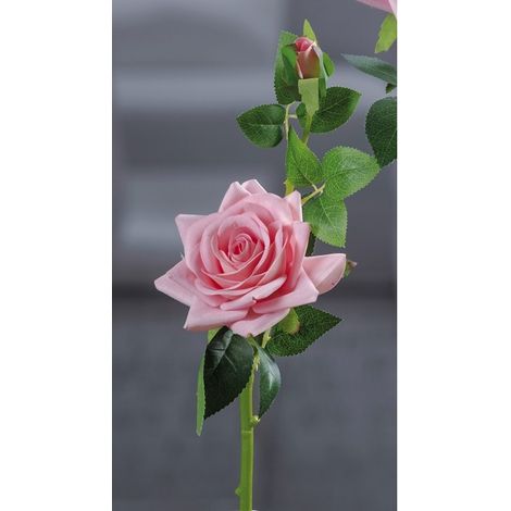 ROSA 46CM CON 1 BOCCIOLO IN 4 COLORI