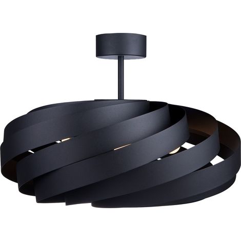 Plafonnier métal noir VENTO Zuma Line 4xE27 Ø60cm 1131 (1/2)