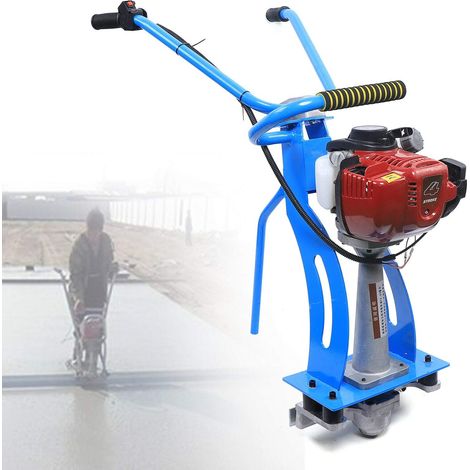 Benzin Betonrüttler 35.8CC 4 Takt Beton Zement Vibrationsmaschine 900W Verstellbarer Nassbeton Zement Vibrator Estrich Dicke Stahlplatte Betonverdichter Beton Flaschenrüttler (ohne Lineal) (1/5)