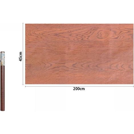 TrAdE Shop Traesio - Rotolo Pellicola Adesiva Parete Effetto Legno 45cmx2mt Mobili Cassetti 71245 Casa -