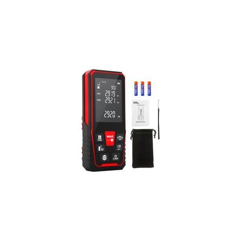 Télémètre laser 50m – Précision ±2mm – Mesure de distance, surface et volume – IP54 étanche – Stockage 50 données – Fonction Pythagore – Koticidsin (1/5)