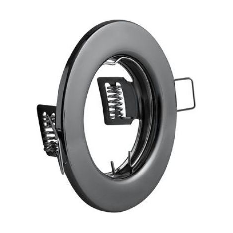 Plafonnier Encastré - Rond - Acier - Noir Chromé - IP20 - 50 g