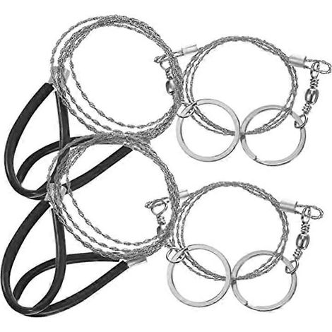 4 pièces - Chaîne de scie à fil - Garrot - Câble métallique - Scie à chaîne de survie de poche - Outils spécialisés - Outil à main (1/5)