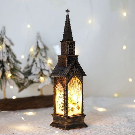 Luminaire De Noël - Maison Lumineuse Avec LED - Décoration Intérieure Pour Fêtes - Veilleuse Nocturne - 1 Pièce
