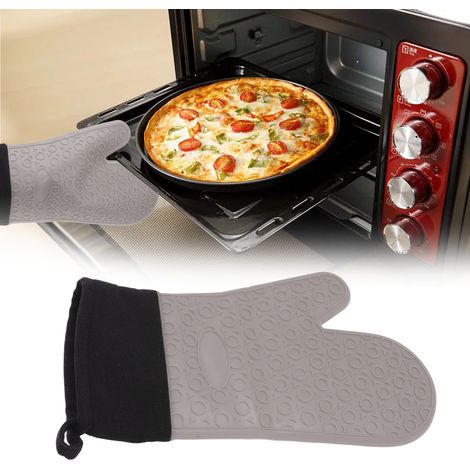Gants résistants à la chaleur pour la cuisine, fours à micro-ondes, gants de cuisson résistants à la chaleur, gants de four en silicone, antidérapants, gants résistants aux hautes températures, deux d (1/5)