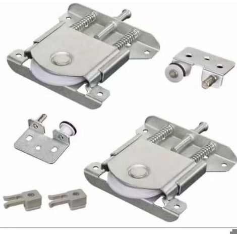 2 Pièces Armoire Porte Coulissante Rouleau Kit Remplacement Accessoires Matériel Poulie (1/4)