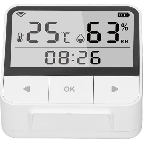 Intelligentes WLAN-Bluetooth-Thermo-Hygrometer, digitaler Temperatur- und Feuchtigkeitssensor für Innenräume, elektronischer Monitor, vernetzte Wetterstation (1/5)