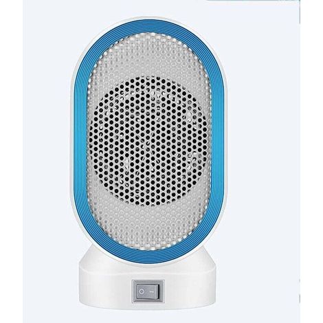 Mini chauffage d'appoint électrique, ventilateur de chauffage domestique 400 W, mini appareil de chauffage solaire basse consommation, silencieux (Couleur : Bleu) (1/4)