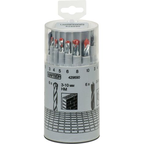 kwb 429690 HSS Kit punte a spirale da metallo 18 parti 3 mm, 4 mm, 5 mm, 6 mm, 8 mm, 10 mm DIN 338 Alberino cilindrico (1/4)