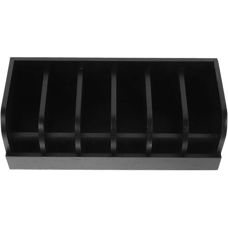Boîte de rangement pour ceintures en bambou, compatible avec un présentoir à 6 compartiments et un porte-ceintures stable. (1/5)
