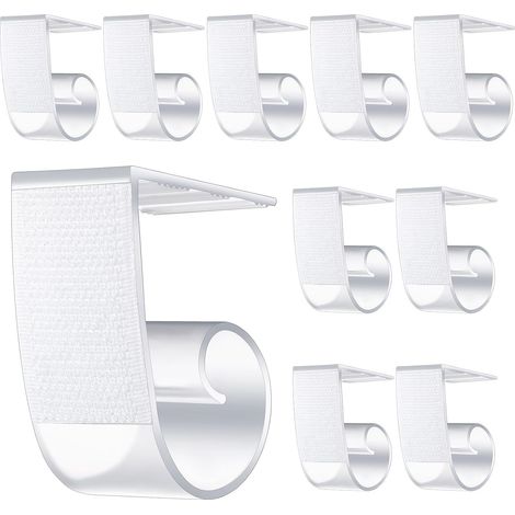 Lot de 10 pinces à nappe en plastique pour tables épaisses Antidérapantes Avec fermeture Pour tables de restaurant (1/5)