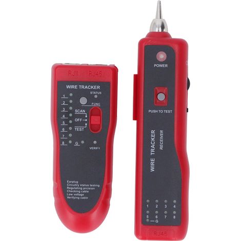Kabelsuchgerät-Set mit Empfänger, Netzwerkkabeltester, Leitungsfinder für Telefonleitungstests, Wartung mit Kopfhörer (1/5)