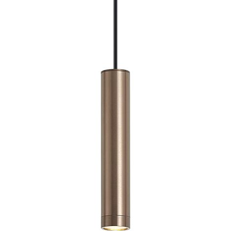 QAZQA Design-Pendelleuchte Dunkelbronze GU10 50mm IP44 - Tuba