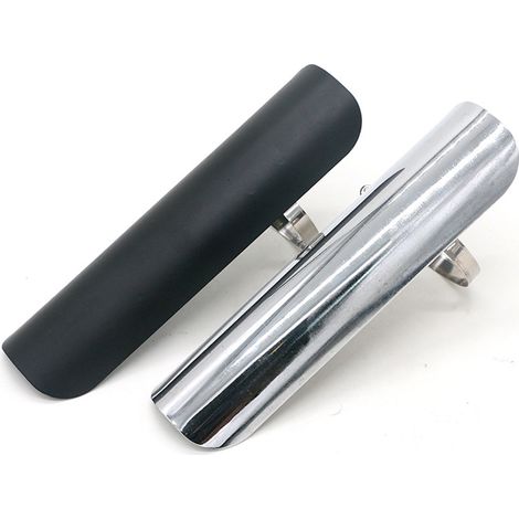 Bouclier thermique d'échappement de moto Couvercle droit Silencieux Protège-talon d'échappement (Argent) (1/2)