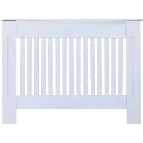 Cache-radiateur rustique blanc (1/5)