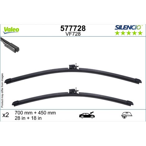 Balai d'essuie-glace Valeo 577728 MERCEDES-BENZ 4478200345 4478205400