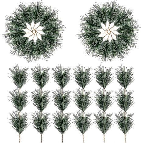 60 aiguilles de pin vertes artificielles (1/5)