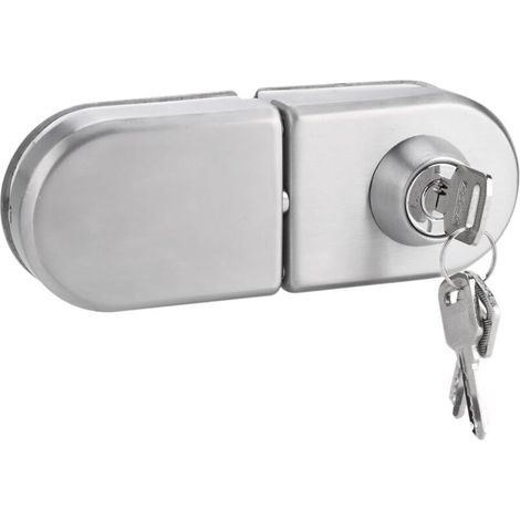 Serrure de Porte Sécurité anti-vol de porte en verre Verrou d'acier inoxydable de 1012mm avec des clés Ouvrez/fermez l'utilisation de salle de bains de bureau d'hôtel de maison (1/5)