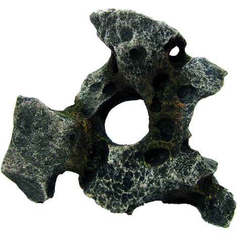 Roccia Gallura Grigia con Foro S decorazione per acquari 17x14,5x8cm
