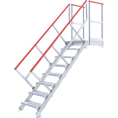 Scala industriale 10 gradini - Altezza raggiungibile 2.20m - 22210810/2MC