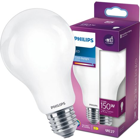 Ampoule LED Standard PHILIPS E27 17,5W 2452lm 6500K Lumière Froide 7,5x12,1cm (1/5)