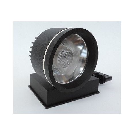 Projecteur LED 35W noir orientable 3000K non-dimmable pour rail 230V 3 allumages faisceau 36° IP20 PICTO 125 ARTEMIDE M237643 (1/3)