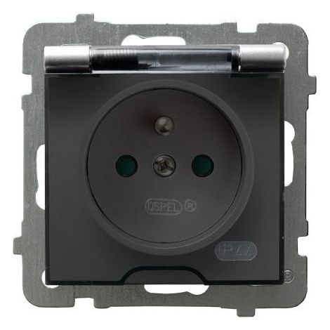 Toma eléctrica Ospel gph-1gzp/m/18/d impermeable IP44