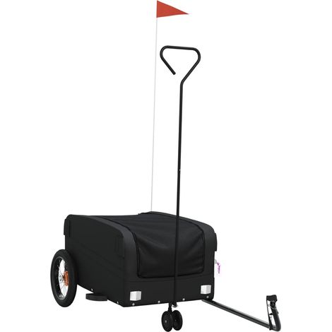 Remorque de vélo noir 30 kg fer CFW46195 (1/5)