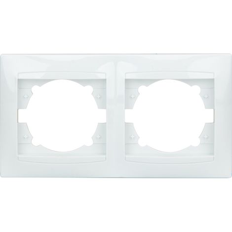 Double plaque encastrée Zyna - Blanc - Zenitech