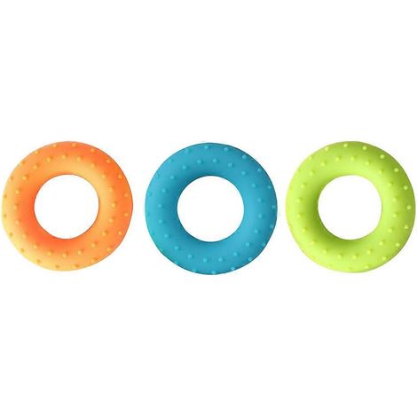 Lot de 3 anneaux de renforcement de la force de préhension en silicone, couleurs assorties - Portables et confortables (1/5)