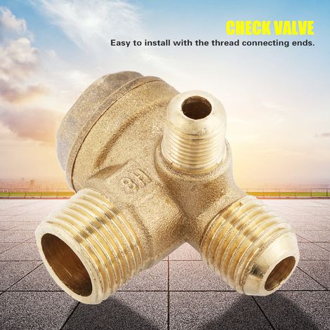 Clapet anti-retour en laiton à filetage mâle 90° pour compresseur d'air, pièces détachées 20 x 14 x 10 mm (1/5)