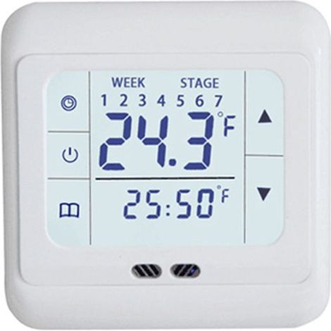Thermostat numérique blanc à écran tactile, système de chauffage au sol, pour la maison, régulateur de température, AC 220V (1/5)