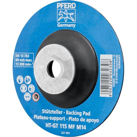 PFERD TOOLS Hitzebeständiger Stützteller mit Spannmutter Ø 115 HT-GT M14 für Winkelschleifer 115 (1/5)