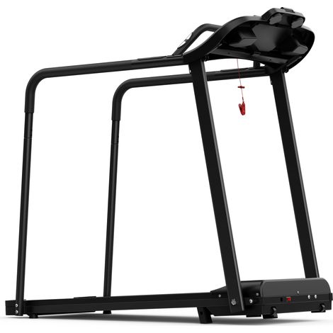 Cinta de correr eléctrica con barandillas de seguridad, pantalla LCD, motor 2,5 CV y velocidad 1-12 km/h, estructura de acero para hogar y rehabilitación  CHICFURN (1/5)