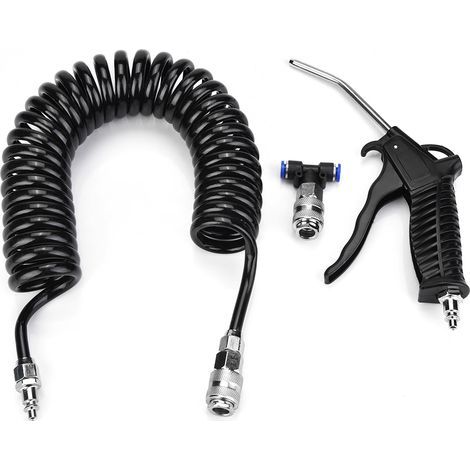 Pistolet de Compresseur d'air, Black Air DusterKiT Soufflage d'air Pneumatique Puissant pour Le Nettoyage des Machines, Voiture Domestique, Accessoires de Compresseur d'air. (1/5)
